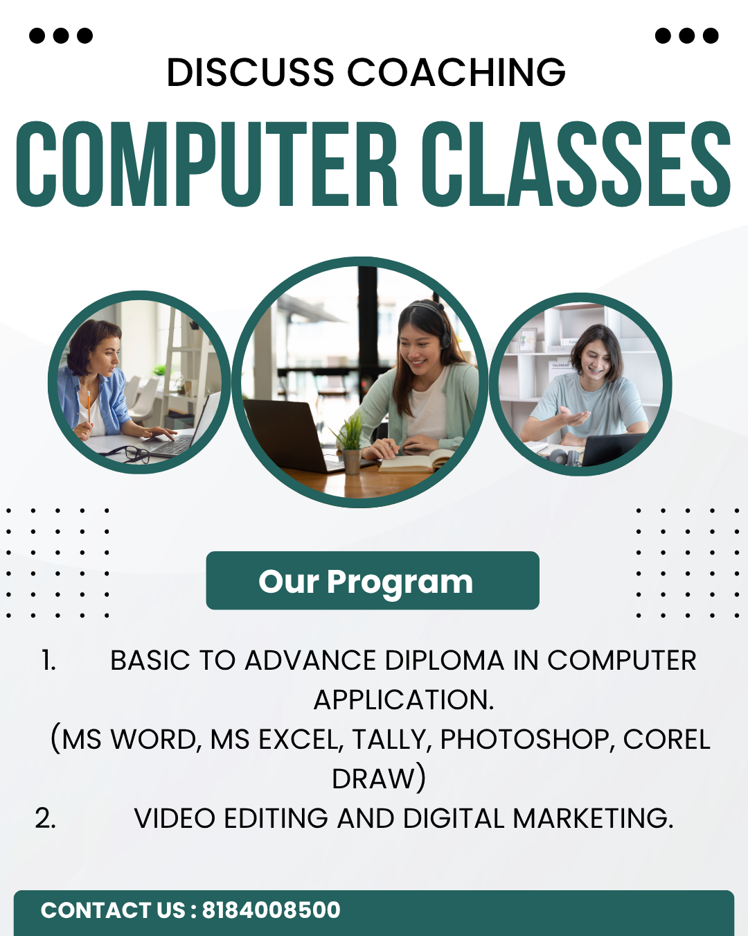 Best computer Institute In Gurgaon | 8184008500 |Discuss Coaching